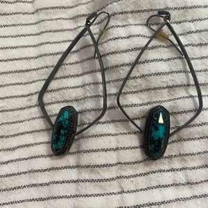 Kendra Scott Black and Turquoise Earrings